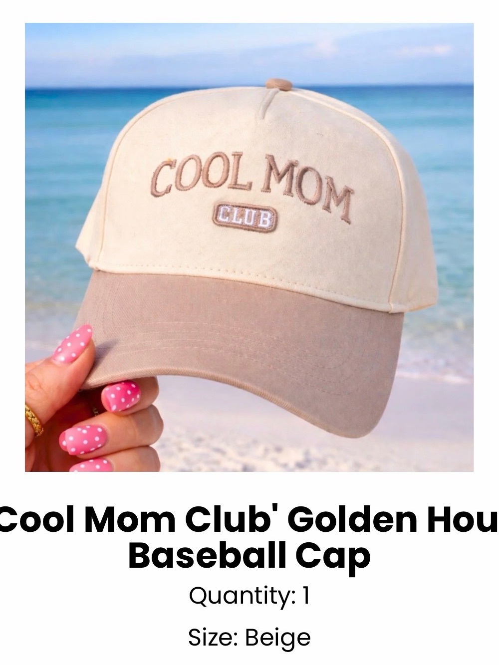 Cool mom club trendy hat NWT